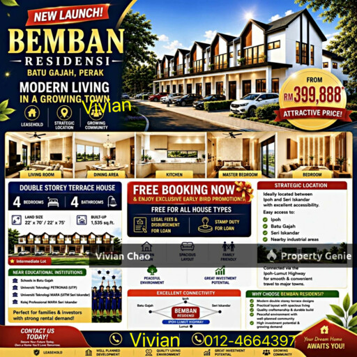 Double Storey terrace Batu Gajah for SALE