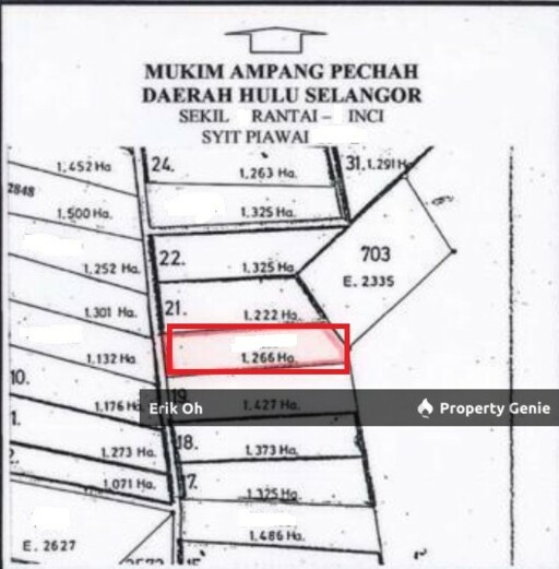 Kuala Kubu Bharu Agriculture Land for Sale (Mukim Ampang Pecah, Hulu Selangor)