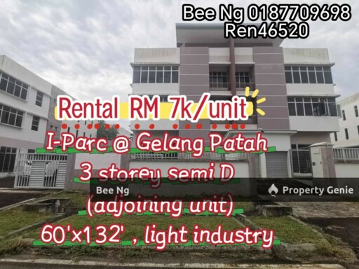 I-Parc Gelang Patah PTP / 3 Storey Semi-Detached Factory