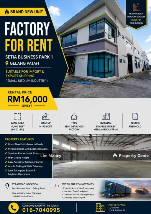 Setia Business Park Medium Industrial Semi Detached Factory For Rent