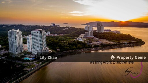 Bay Suites Waterfront Sea View Condo, 2Bed 2Bath, Kota Kinabalu City Centre, Sabah