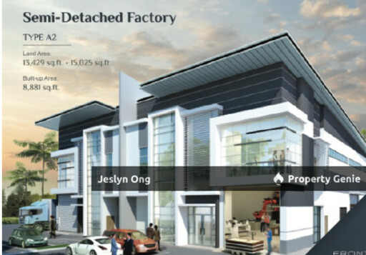 1.5 Storey Semi-D Factory at Desa Cemerlang For Sale