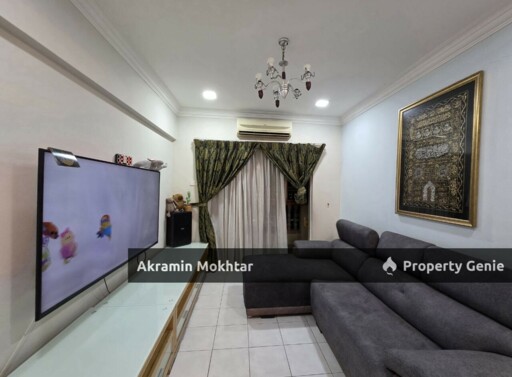 Freehold, Corner Unit, Partially Furnished & 2 Parking | Sri Cempaka Apartment, Jalan Sepakat Indah Kajang