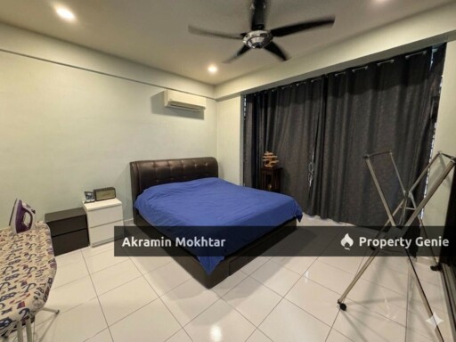 Renovated, Partially Furnished & 2 Covered Parking | Pangsapuri Damai Seksyen 25 Shah Alam, Level 4 with Lif