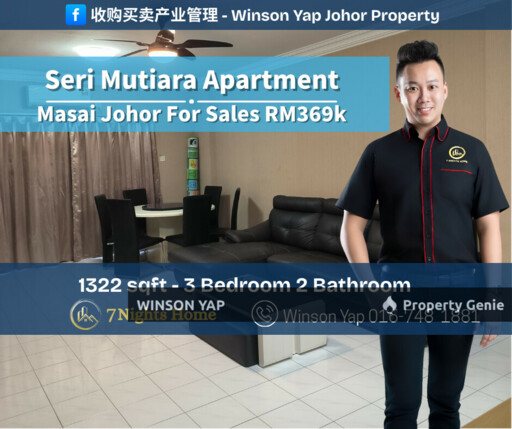 Seri Mutiara Apartment Fully Furnished Low Floor Strata Title Freehold