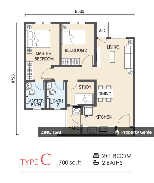 Tangerine Suites Bandar Sunsuria Sepang Freehold Service Apartment Auction | 2+1R2B | Save RM 103K