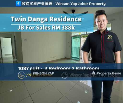 Twin Danga Residence Taman Laguna JB Leasehold Non Bumi Lot For Sell