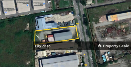 Detached Warehouse 11,000 sf with Offices for Rent, 1.2 Acres Land & 2 Overhead Crane, Road Frontage, Labuan