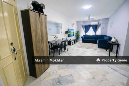 Freehold, Level 1, Partially Furnished & 1 Parking | Pesona Villa Apartment, Taman Melawati