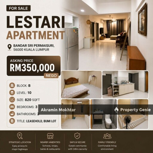 Lestari Apartment Bandar Sri Permaisuri,  56000 Kuala Lumpur