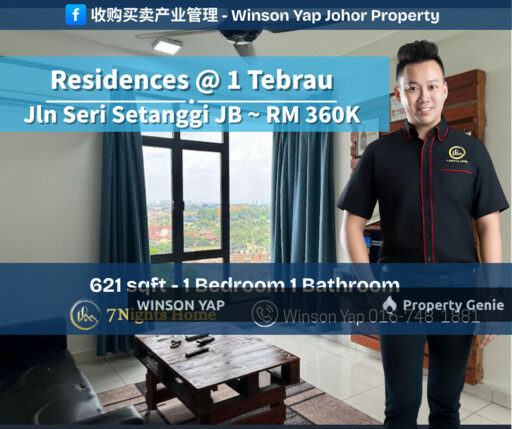Residences@1 Tebrau apartment Jln seri setanggi JB Leashold Lake View