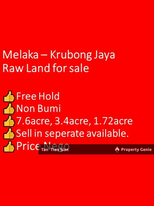 (S008) Land For Sale @ Krubong Jaya, Melaka Good location murah cheap taman beside raw land