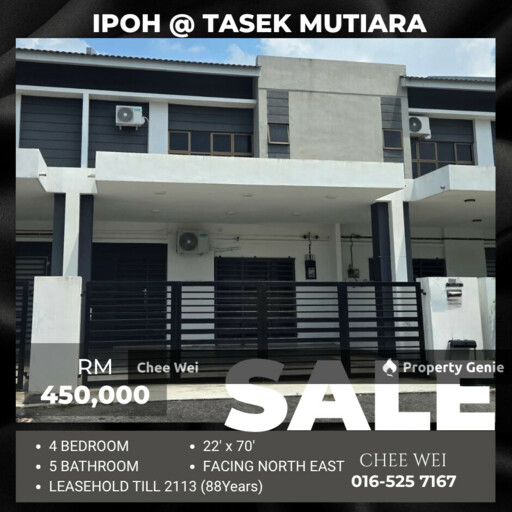 📍IPOH @ Tasek Mutiara Double Storey House For Sale