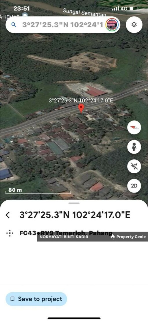 TANAH PERTANIAN 1.1 EKAR BATU 1, KG HAJI ALI, JALAN TEMERLOH - MENTAKAB