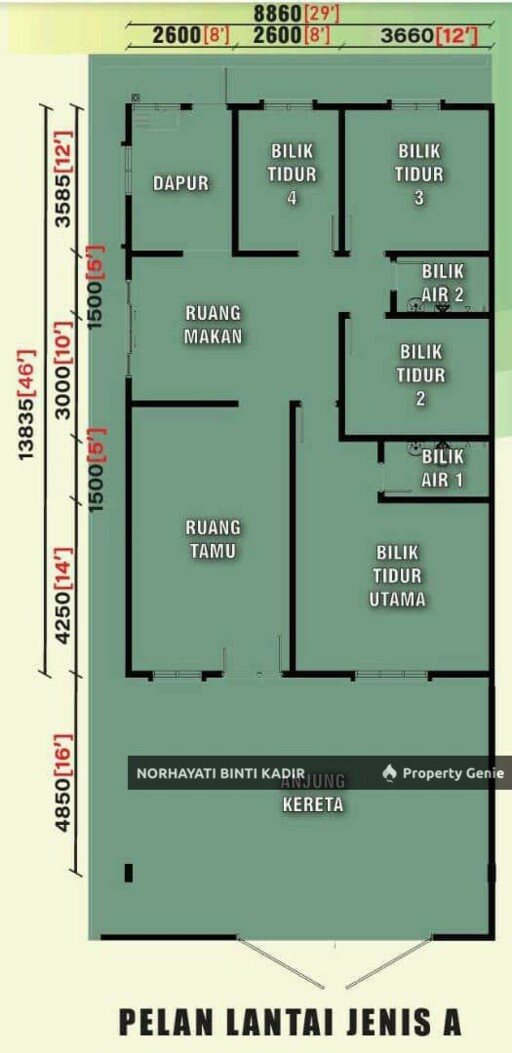 SEMI-D SETINGKAT SIAP TAMAN ARMANI, TANAH PUTIH PEKAN