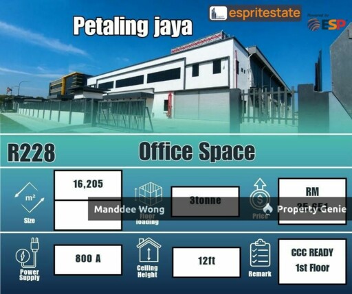WTR/OFFICE SPACE/16,205 SQFT/35,651/PETALING JAYA/SELANGOR