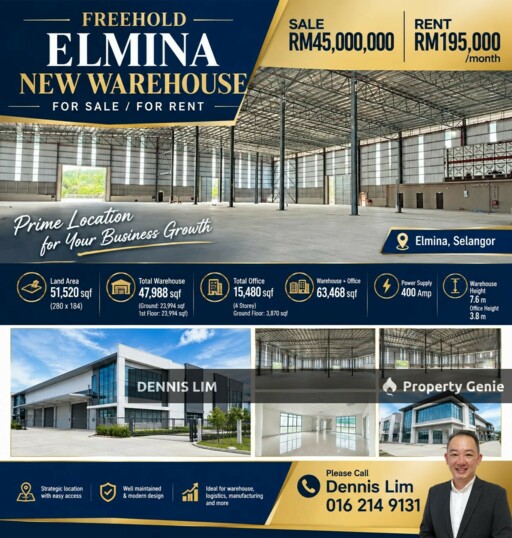 Elmina Business Park Warehouse Factory For Rent