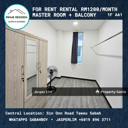 Master Room # Semi D Taman Prime Residen (Gated Guarded) Room Specialist Tawau