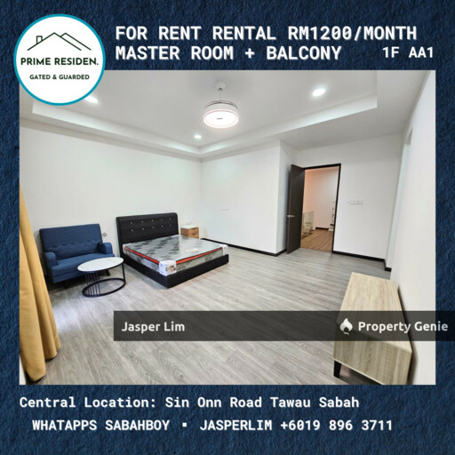 Master Room # Semi D Taman Prime Residen (Gated Guarded) Room Specialist Tawau