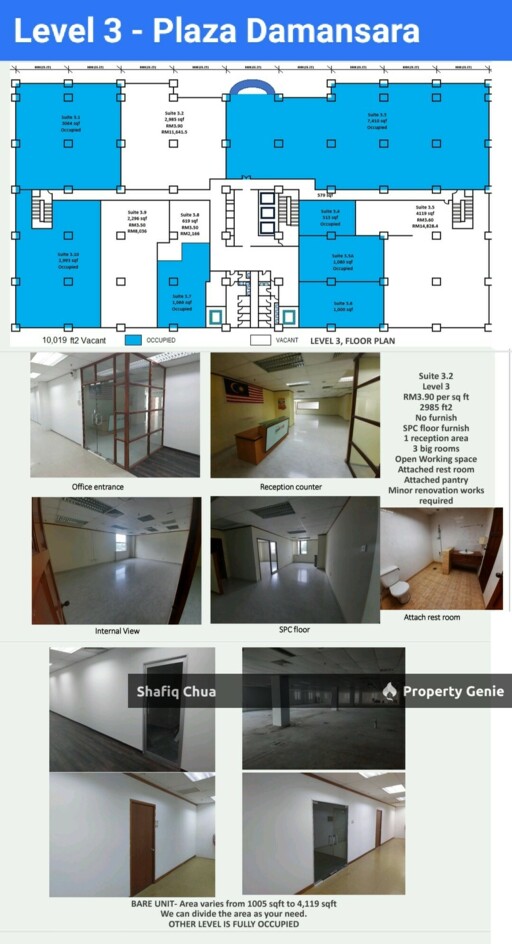 Few Vacant Office Lot with Furnished or Bare Unit Plaza Damansara, Damansara Heights