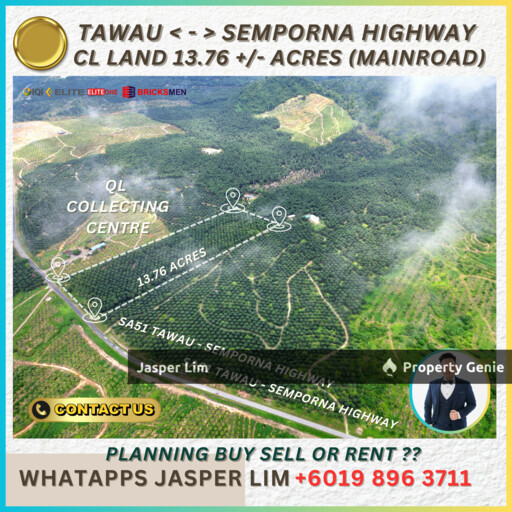 13.76 Acre Tawau Semporna Agriculture Land (Main Road)