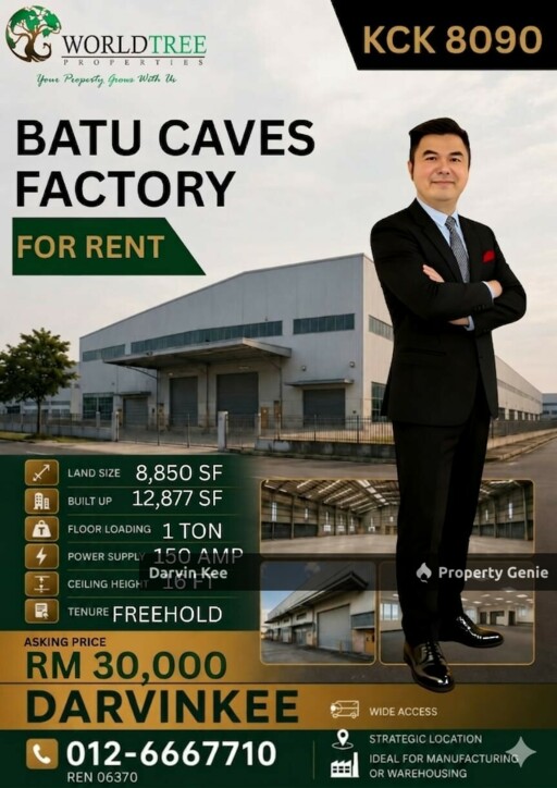 BATU CAVES NEW FACTORY FOR RENT