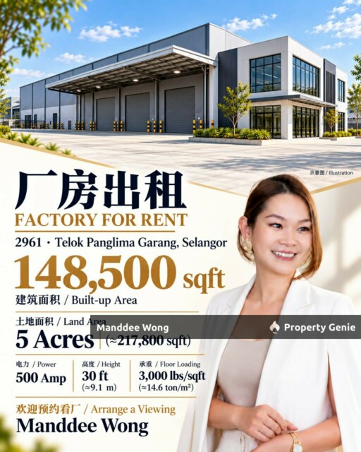 WTR/FACTORY/148,500 SQFT/TELOK PANGLIMA GARANG/SELANGOR