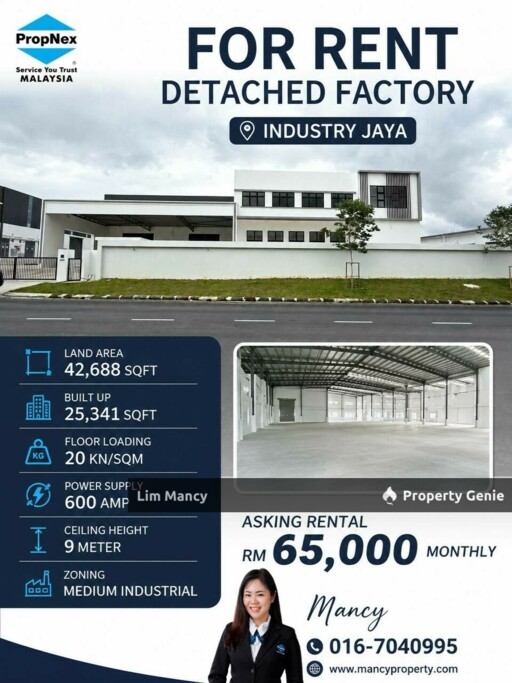 Taman Industri Jaya Medium Industrial Brand New Detached Factory
