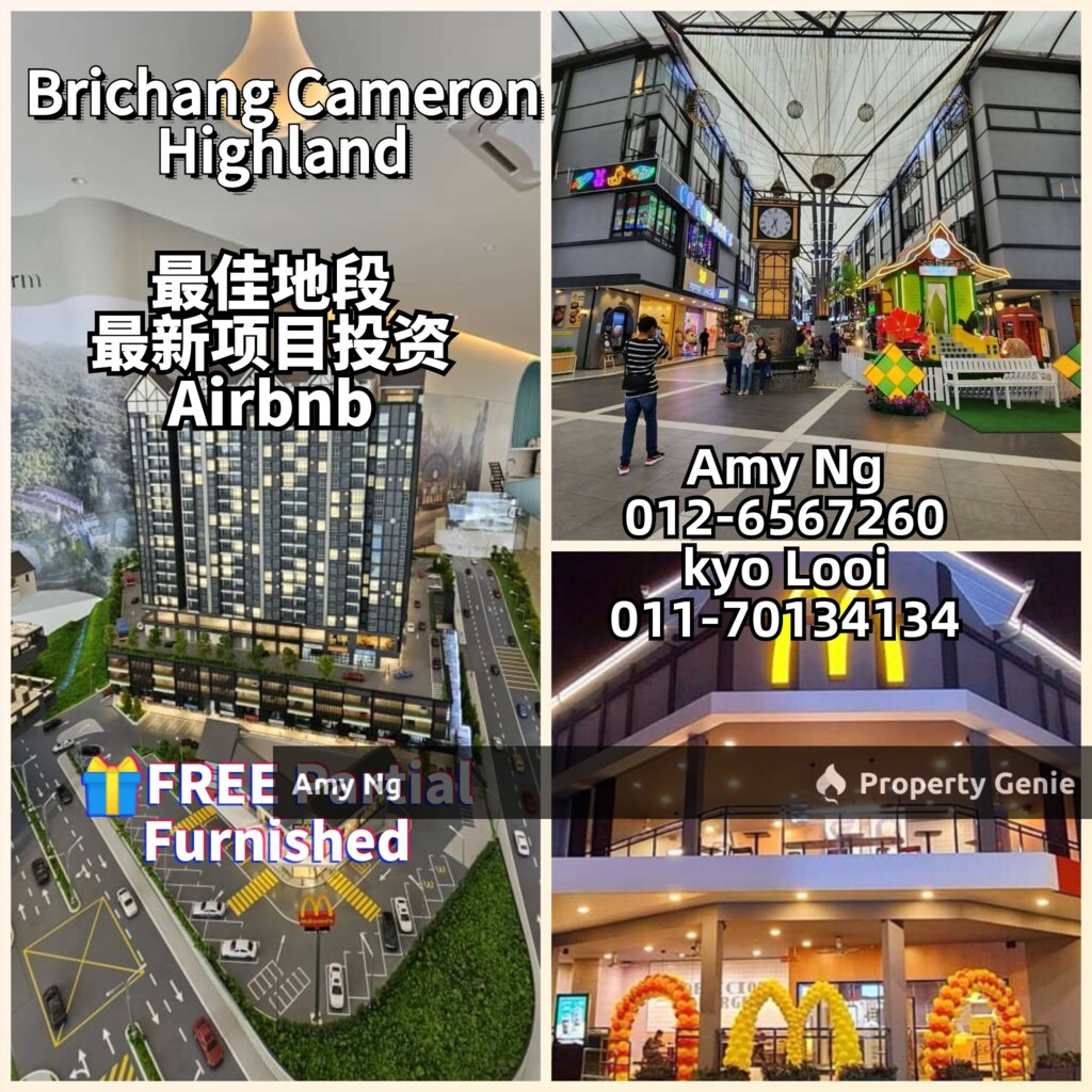 Full loan 0% Brinchang New Condo Great Location & Return Cameron Highland Free Partial furnished Free SPA legal fees & Loan legal fees