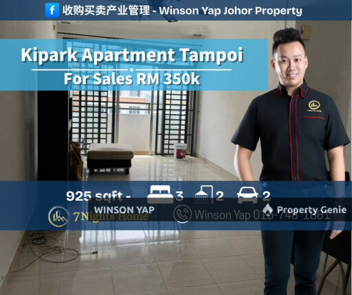 Kipark Apartment Tampoi Skudai Can Full Loan Corner Lot Near Sutera Mall