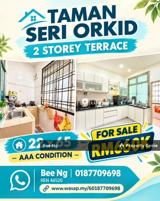 Taman Seri Orkid Skudai: Freehold Double Storey Terrace Home