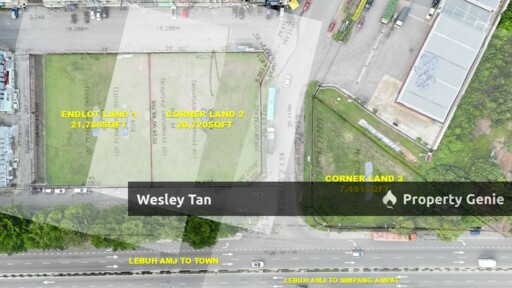 Corner Land 50,000sqft AMJ Road Side Ready Parking Road Access in Simpang Ampat Alor Gajah