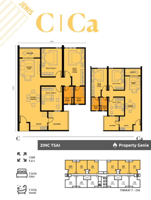 Vista Harmoni Residences (Residensi Vista Harmoni) Sentul Apartment Auction | Freehold | 1,195 sqft | RM405,000