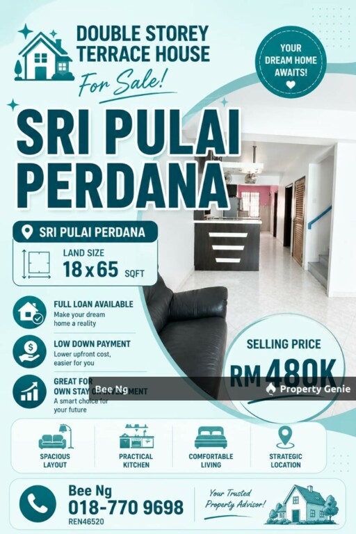 Taman Sri Pulai Perdana / 2 Storey Terrace / Full Loan