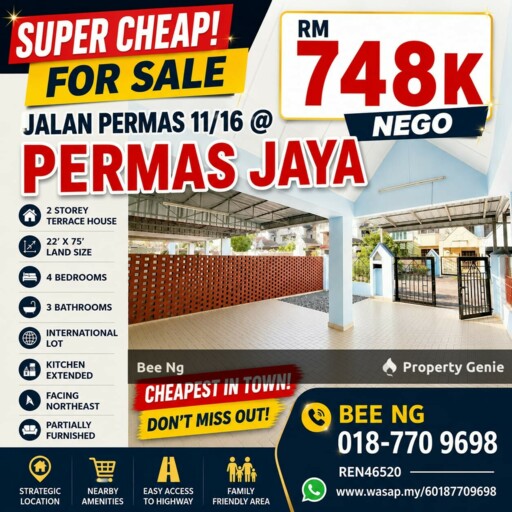 Permas Jaya / Jalan Permas 11 / Near AEON Permas Jaya