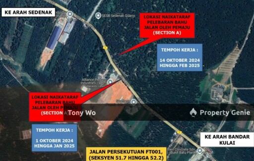 Sedenak  Industrial Land For Sale .