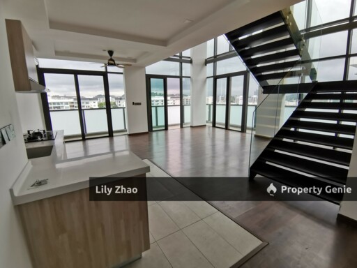 Penthouse Duplex Sea View for Sale Corner Lot, 1,586 sf, Renovated @ Riverson, Kota Kinabalu City Centre