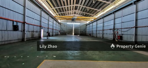 Detached Warehouse 11,000 sf with Offices for Rent, 1.2 Acres Land & 2 Overhead Crane, Road Frontage, Labuan