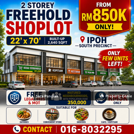 Freehold Shoplot for Sale Ipoh South