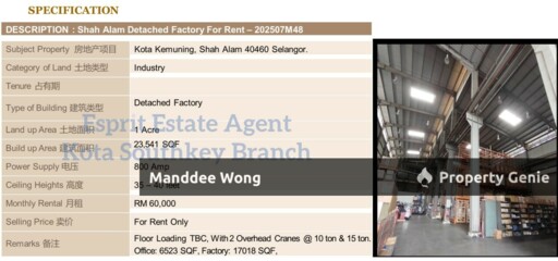 WTR/Perdana Industrial Park/Semi Detached/35,719 SQFT/67,866