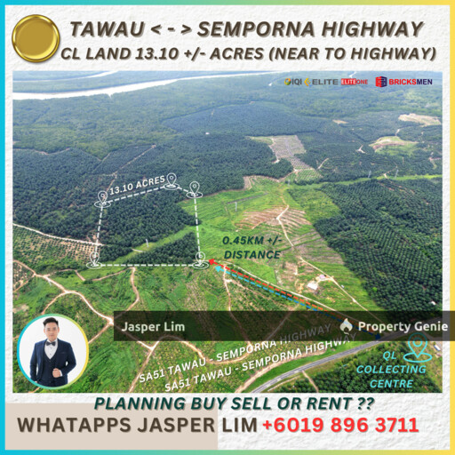 13.76 Acre Tawau Semporna Agriculture Land (Main Road)
