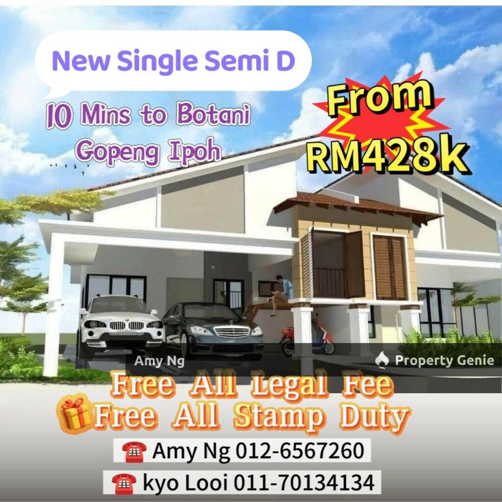 New Single Semi D 10Mins to Botani For Sale Gopeng Ipoh