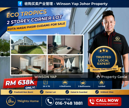 2 Storey Corner Lot With Extra Land Eco Tropics Nettleson Pasir Gudang