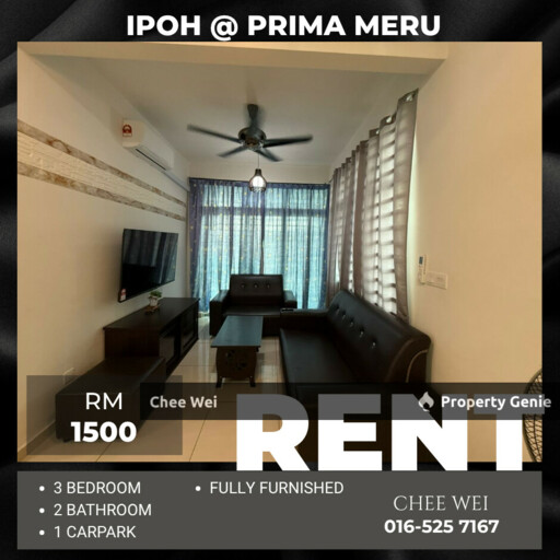 📍IPOH Prima Meru Condo For Rent - 3room