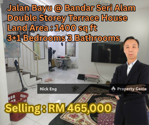 Bandar Seri Alam Jalan Bayu 1.5 Storey Terrace House ( Kitchen Extended )