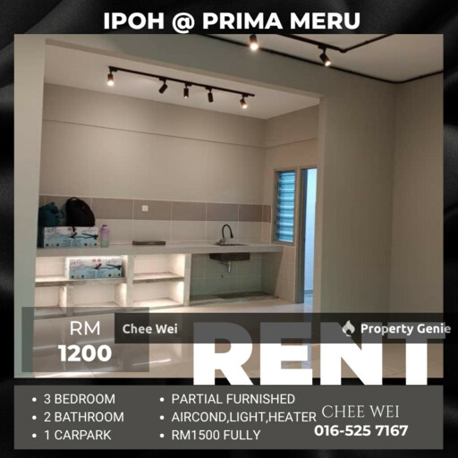 📍IPOH Prima Meru Condo For Rent - 3room