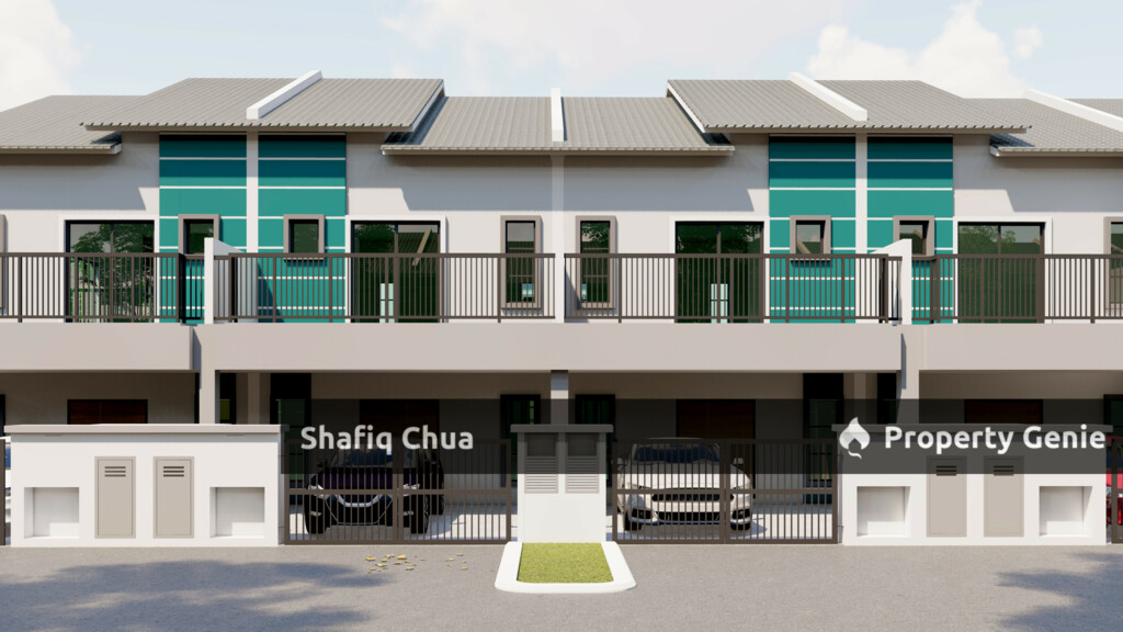 Rumah Baru Design Moden 2 Tingkat Teres Di Taman Bajuri, Olak Lempit Banting