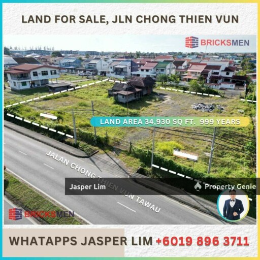 Tanah CL  Empty Land Jalan Chong Thien Vun (Facing Main Road)