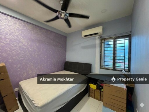 Renovated, Partially Furnished & 2 Covered Parking | Pangsapuri Damai Seksyen 25 Shah Alam, Level 4 with Lif