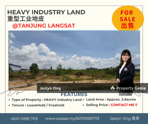 Heavy Industry Land at Tanjung Langsat, Pasir Gudang for Sale